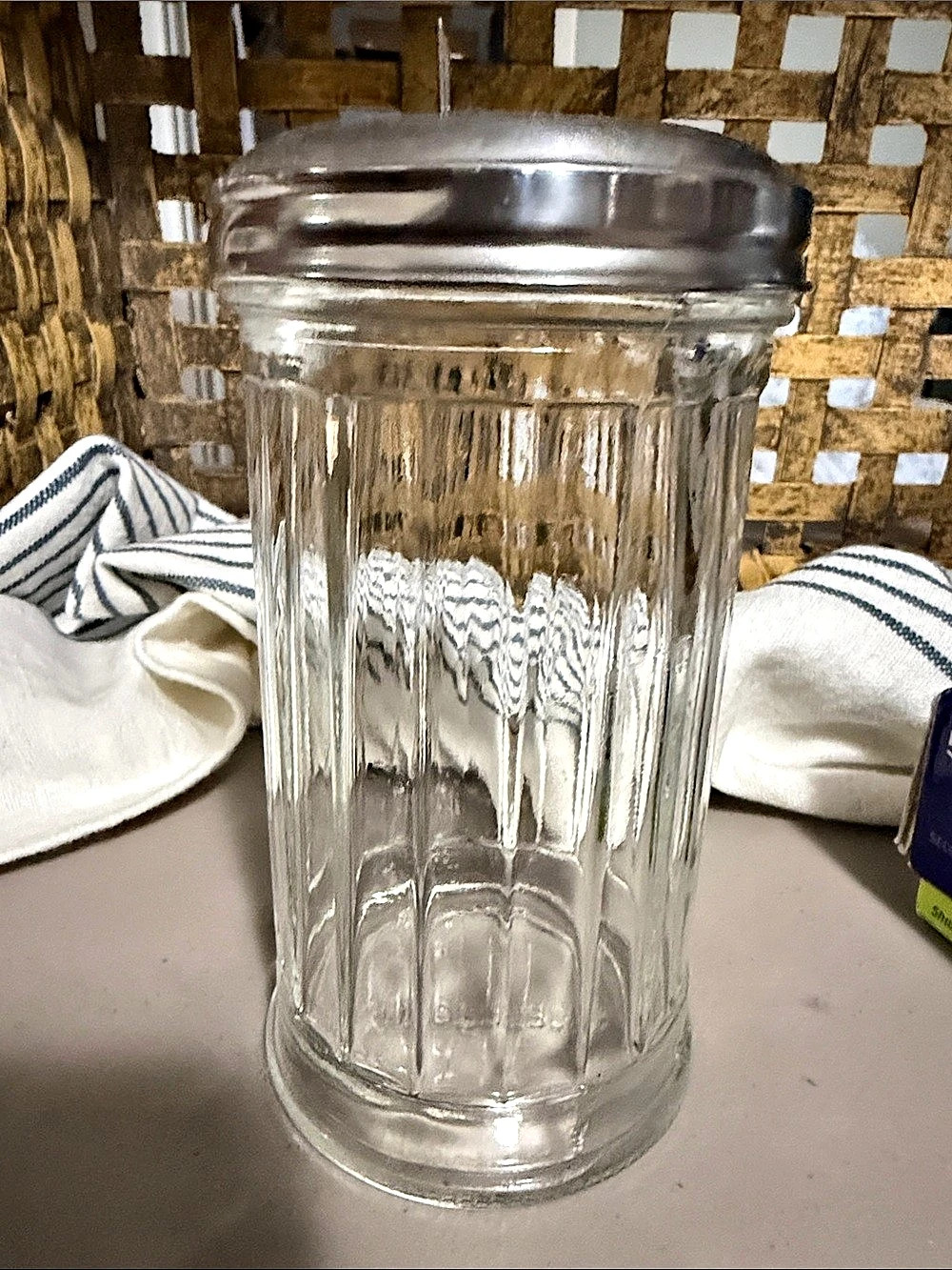 Chefmate Glass Cheese Shaker with Stainless Steel Lid
